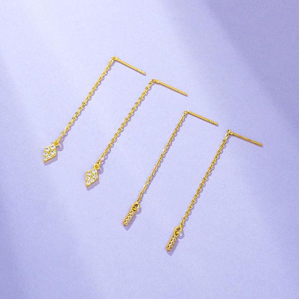

dangle & chandelier earrings for women drop simple antique long earring wedding engagement fine jewelry gifts female kolczyki damskie, Silver