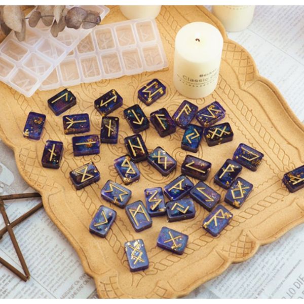 

1pair diy руна символ смола плесень зеркальное зеркало энергии символ кристалл эпоксидная плесень руна текст слой формы для rein f wmtjom