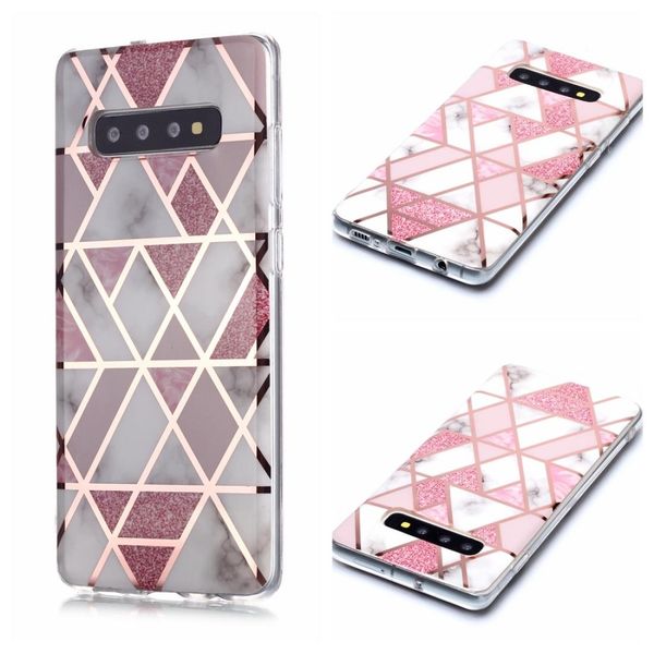 

for galaxy s10 plating marble pattern soft tpu protective case