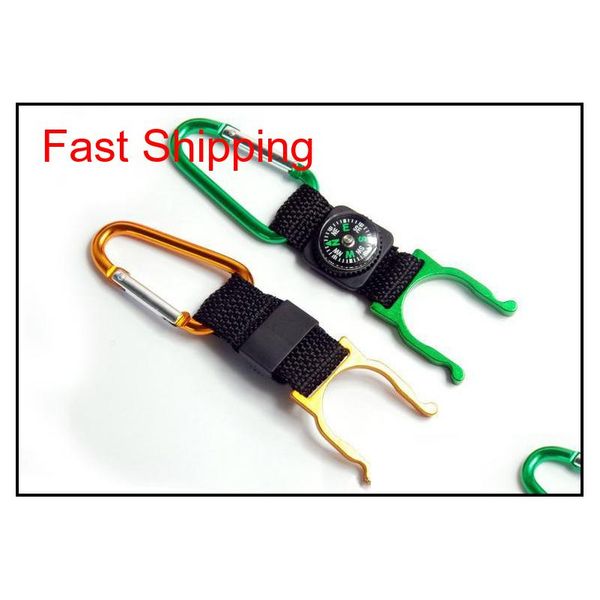 

15 pcs a lot carabiner aquarius buckle outdoors gear gadgets mountaineering buckle with compass hiking campa qylczj lyqlove