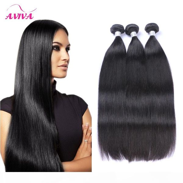 

unprocessed brazilian straight body hair weft human hair natural color 9a hair extensions 3 pcs 4 pcs 5pcs lot bundles dyeable, Black