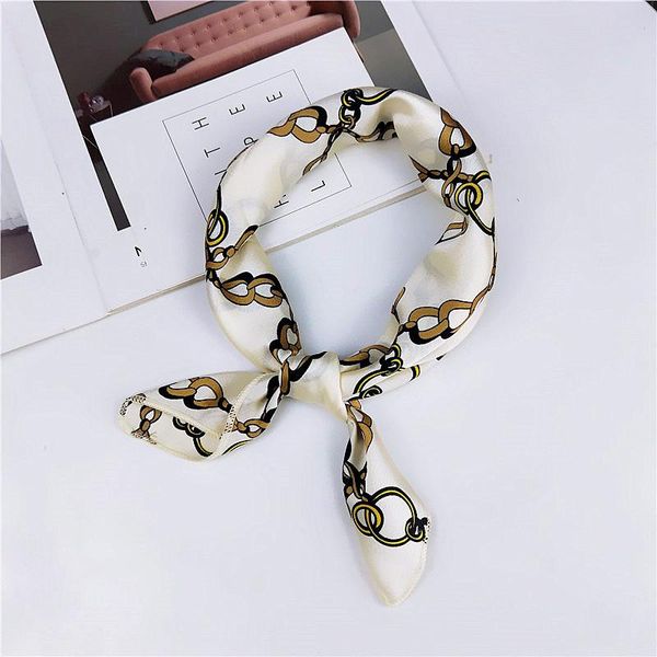 

2019 new leopard stripe print square scarf hair tie satin small skinny retro scarf head neck silk for women neckerchief wmtthf, Blue;gray
