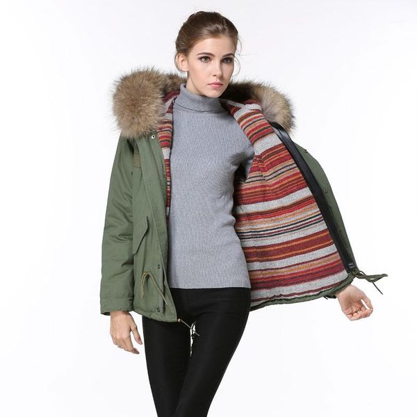 

spring style korean cotton hood jacket raccoon fur hooded woman coats and jackets1, Black;brown
