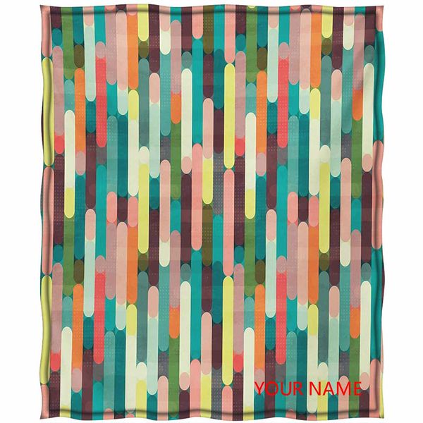 

retro lightweight summer blanket, grunge stripes pattern with colorful composition with traditional halftone background diy blanket, natural