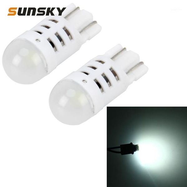 

2 pcs t10 3w 200lm 6000k car clearance lights car marker light with 1 smd-3030-led lamps dc 12v1