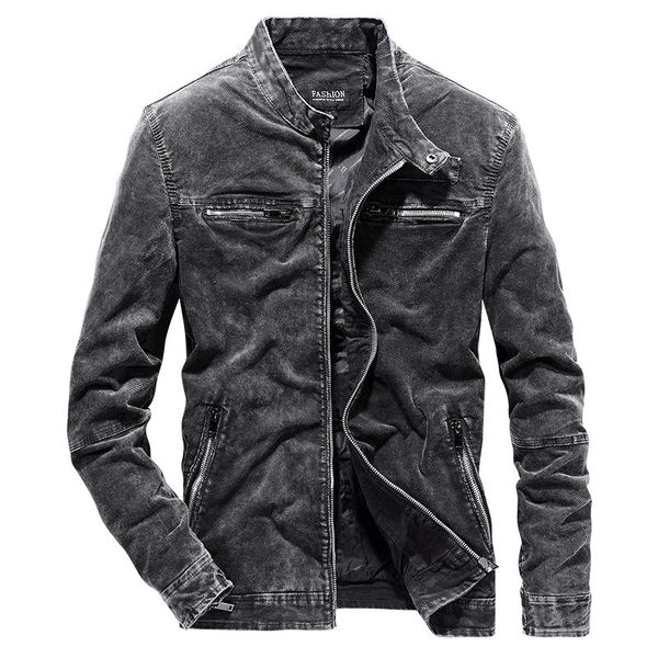 

vintage jackets men slim fit casual jeans coat jacket 2021 spring autumn fashion retro clothes for men gray khaki wn41, Black;brown