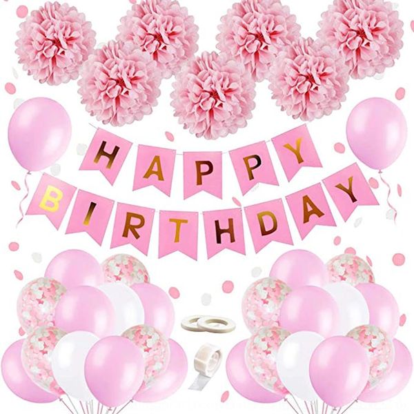 

l8laq decorations girl happy pink flag girlfriend daughter ballo ball flag colored color ball color balldecoration colorful colored colorful