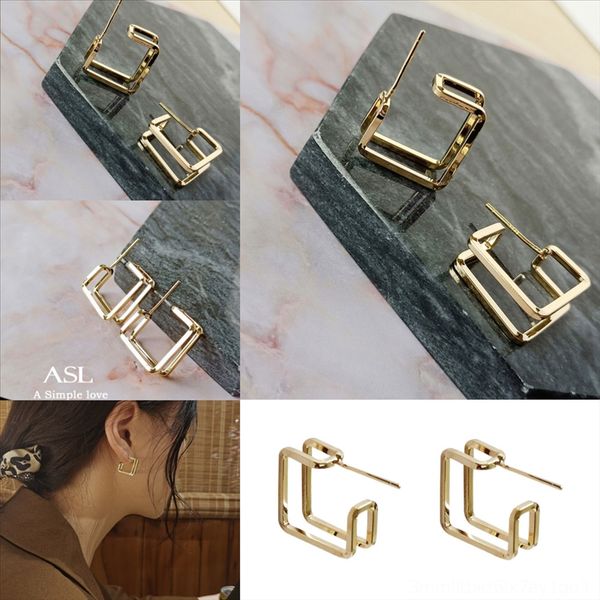 

a7z round fake resin stud stone ear earring stainless steel druzy rise gold hook druzy, Golden