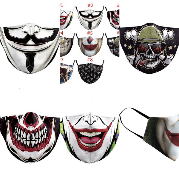 

men digital halloween masks designer print fashion masquerade party joker face 9g6v