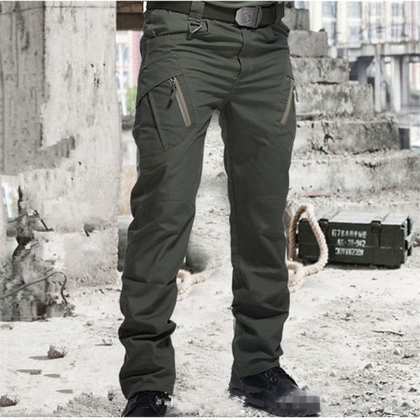 

city military tactical swat combat army trousers men many pockets waterproof wear resistant casual cargo pants 201221, Black