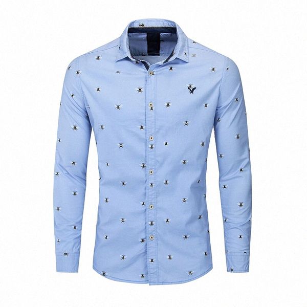 

men's shirt bee collar street daily button-down long sleeve cotton casual fashion comfortable blue l2vy#, White;black