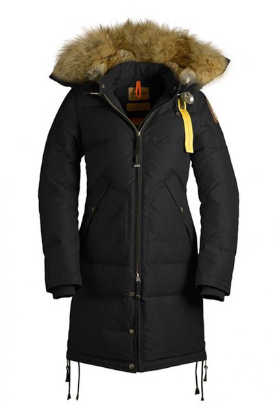 

2020ss women long bear parka with big fur hoodie zipper winter jacket, Black