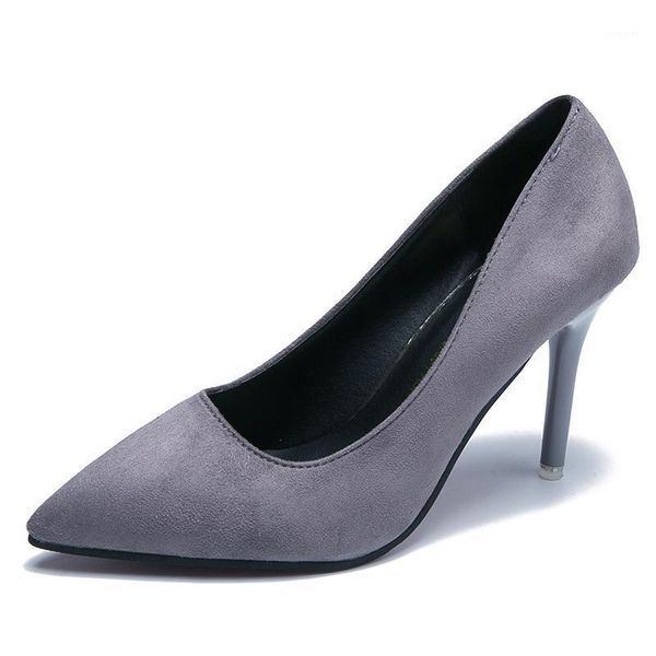 

woman fashion black high heels shoes pointed toe dress shoes basic pumps women boat office lady suede high heels u14-321