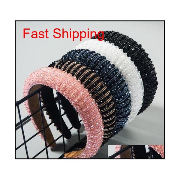 

full crystal hair bands for women lady luxury shiny padded diamond headband hair hoop fashion hai jllufm bdesybag, Silver