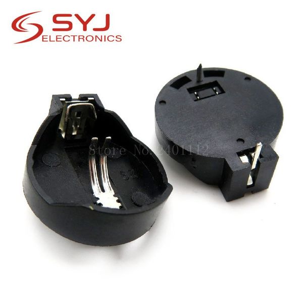 

1pcs / lot black round button battery holder case for cr2032 2016 2025 in stock