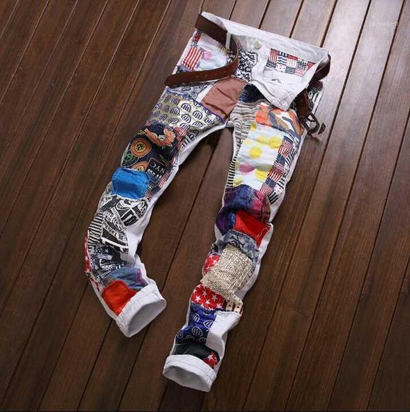 

men's jeans cool mens designer clothes fashion denim jumpsuit white skinny destroyed ripped distressed punk jeans1, Blue