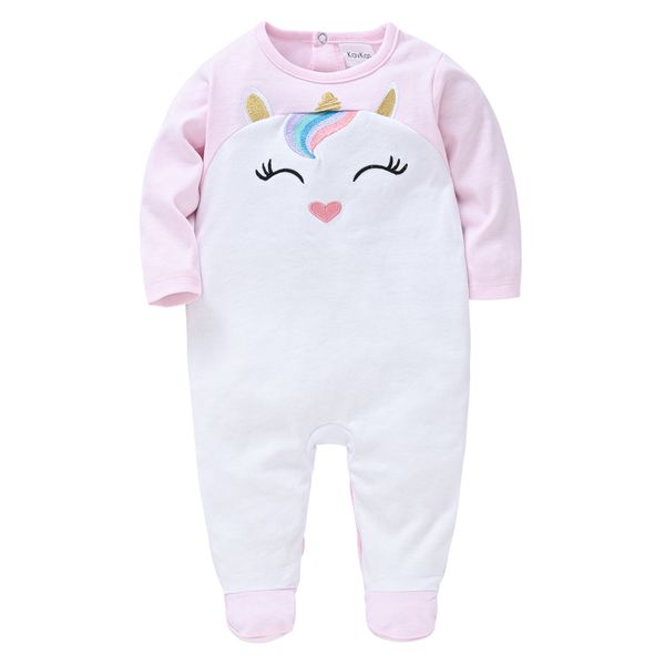 

2020 0-12m newborn baby girl clothes cute cartoon unicorn infant baby rompers jumpsuit fashion new toddler baby outfits clothes 1021, Blue