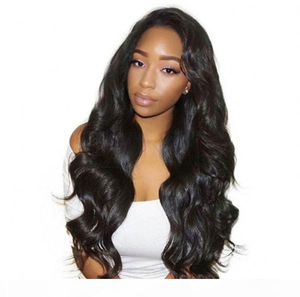 

human hair lace wigs lace front wigs virgin hair indian body wave glueless full lace wigs for black women, Black;brown