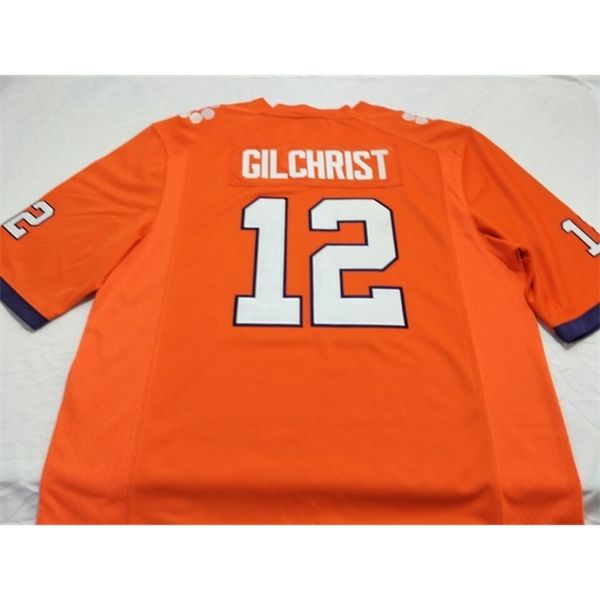 

custom clemson tigers marcus gilchrist bashaud breeland real full embroidery football jersey size s-4xl or custom any name or number jersey, Black