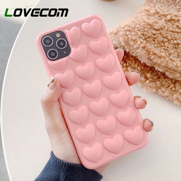 

3lovecom vip 3d soft silicone case with heart of love on the back and caramel color for vip 12 11 pro max 12 mini xs max xs 7 8 6s pluscf1
