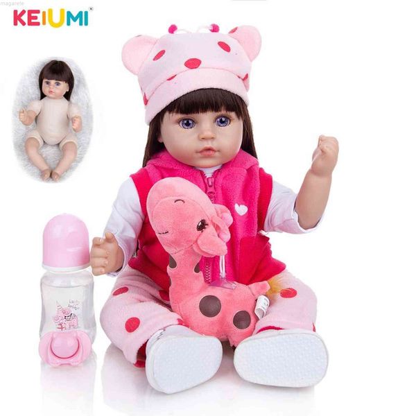 

keiumi - long brown hair sile doll, toy, baby pillow, game partner gift, 18 inches
