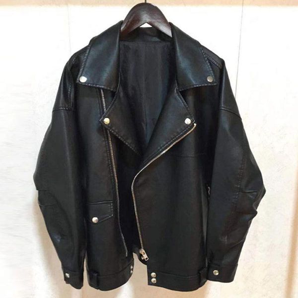

plus size 4xl automotive leather jackets and coats mens clothing spring biker bomber leather jacket oversized overcoat male a596, Black