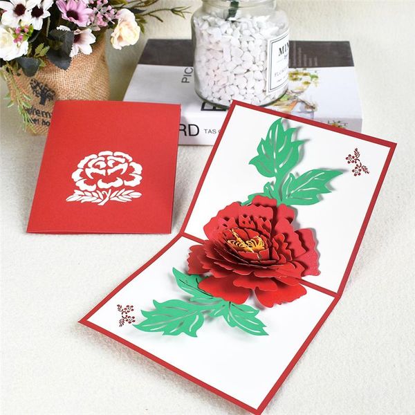 

pop up flower card 3d день матери поздравительные открытки для мамы благодаря давать день рождения годовщина пион yxliqg xhlight