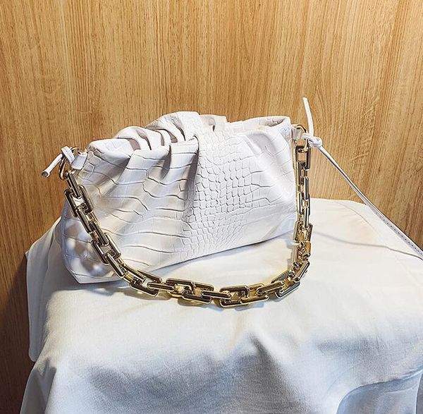 

women handbag purse lady shoulder bag alligator thick chain totes fashion party bags crossbody bag