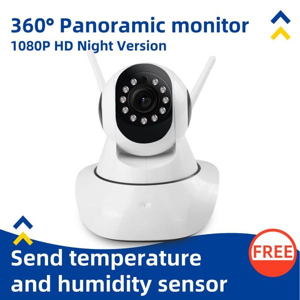 

360 1080p wifi ip camera ir night version p2p temperature humidity audio video home cctv surveillance baby monitor onvif