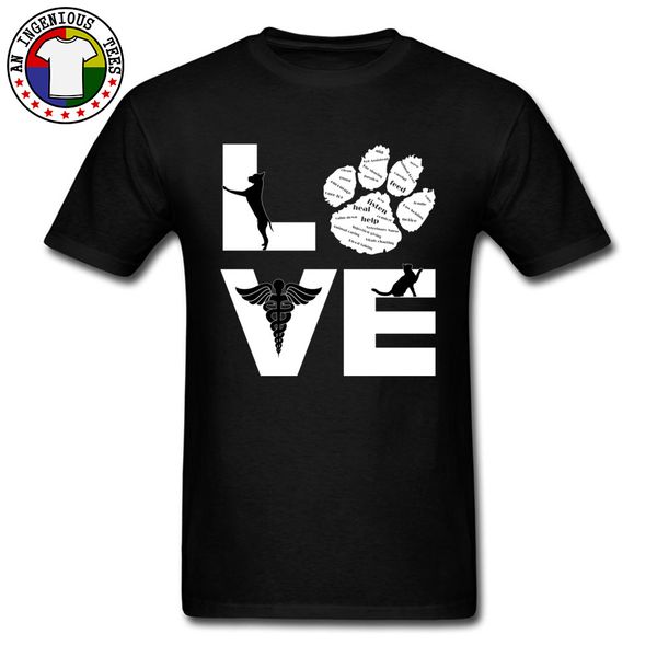 

sport veterinary love 100% cotton fabric tshirts short sleeve normal tees round collar male apparel & tees street style t shirt