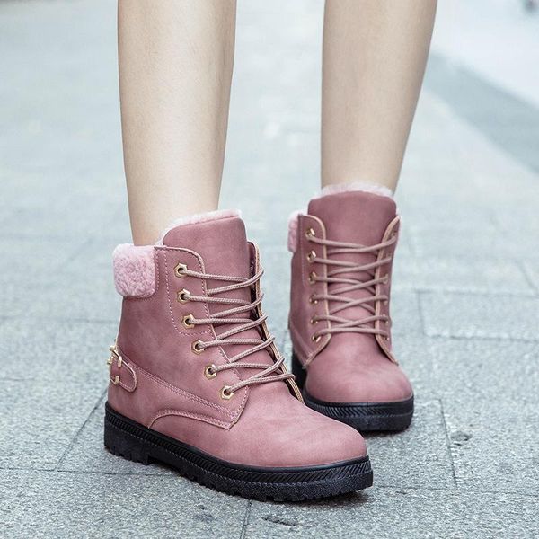 

promotion snow boots женская обувь мода езда мотоцикла сапоги женщина classics плюшевые теплые дамы плюс размер нескользящая обувь, Black