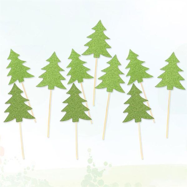

10pcs christmas tree cake er dessert cake insert card christmas birthday party cake decoration small size a35 wmttio xhhair