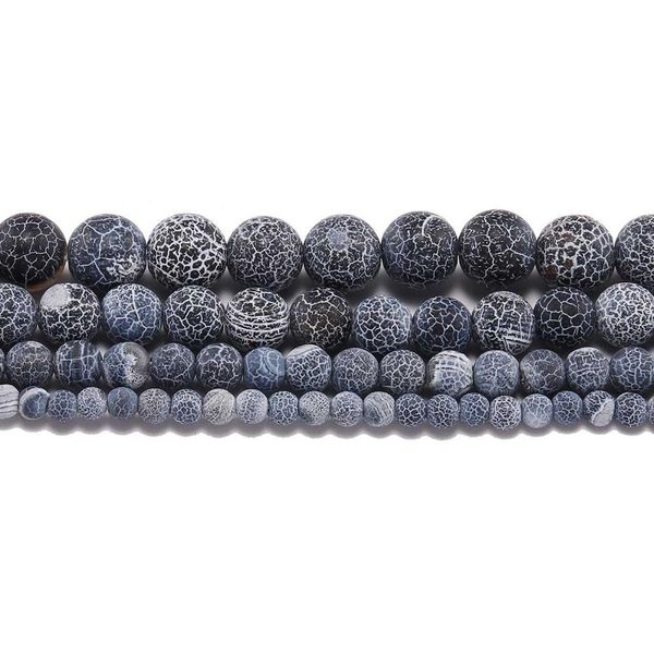 

1strand lot 4 6 8 10 12 mm weathering natural stone frost crab agates round spacer bead for jewelry making diy necklace h bbyvnk