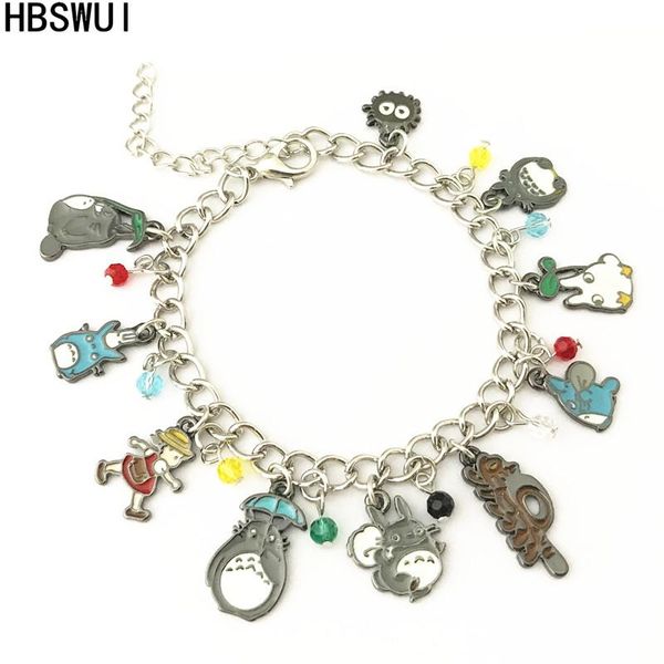 

charm bracelets classic anime tv movie my neighbor totoro bracelet fashion metal jewelry cosplay gifts for woman girl men, Golden;silver