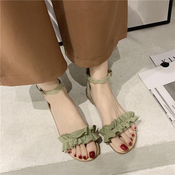 

new style with flat bottom summer students all-match shoes 1pcs, Black