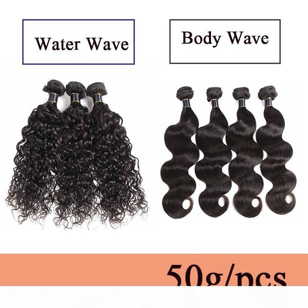 

peruvian brazilian virgin hair weave virgin human hair extensions natural black water wave 50g pcs human hair extensions body wave