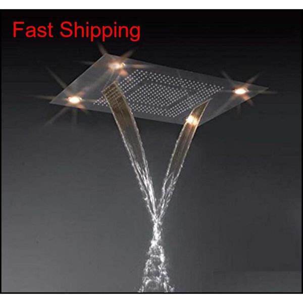 

led shower head 31"x24"(80x60cm) sus304 embeded ceiling 3 function big waterfal qylxwp pets2010