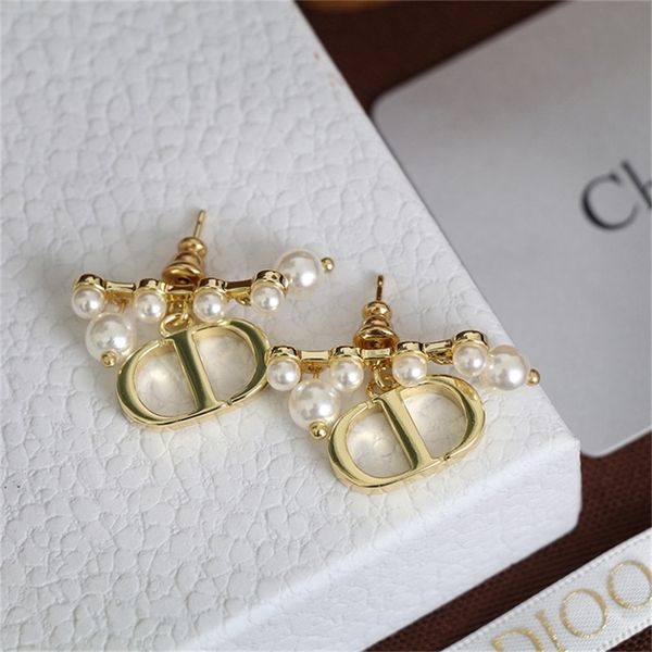 

87% off wholesale shop family earrings new gold pearl earrings women's red tassel, Golden