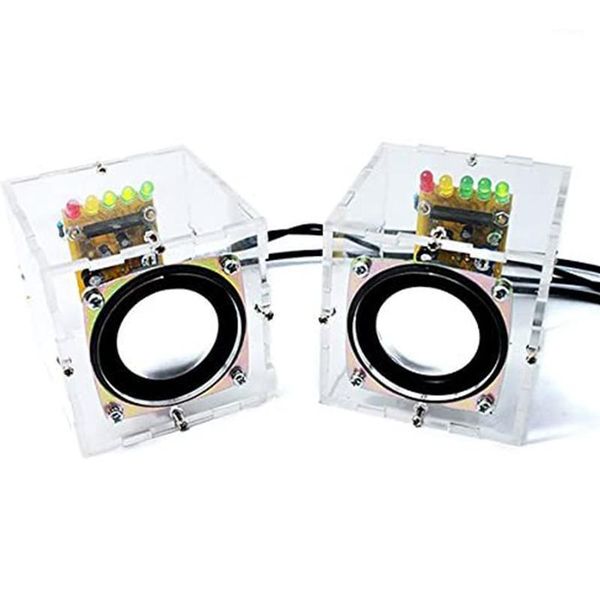 

mini electronic transparent stereo speaker box diy kit sound for arduino ek18311