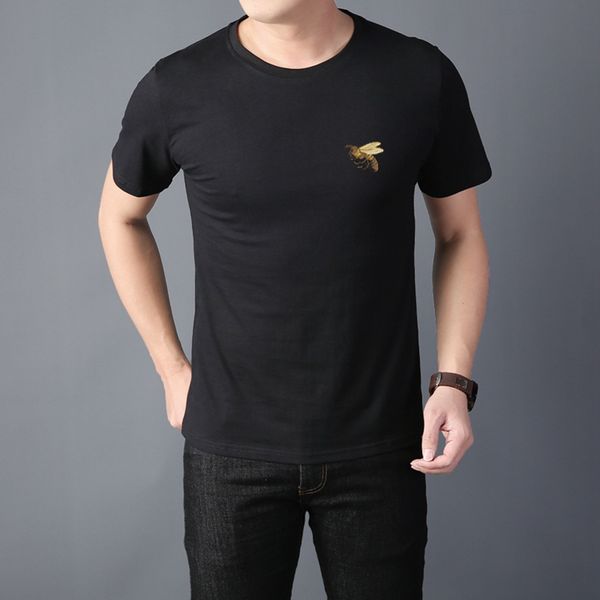 

men's t-shirt 2020 new designers t shirts mens slim short sleeve fashion casual round neck short sleeve letter decoration b22, White;black