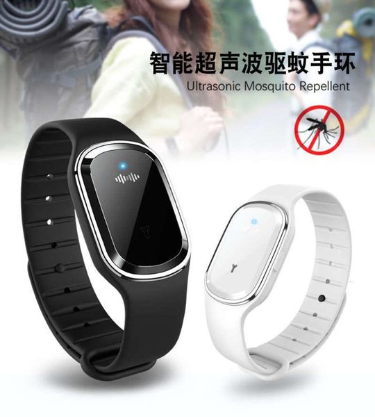 

for repellent bracelet intelligent children, mosquito pregnant women, adults, silicone waterproof mosquito watch, outdoor ultrasonic, Golden;silver