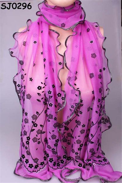 

scarves charm scarf selling colorful flower shape silk rayon microfiber & wraps for women wholesale, Blue;gray