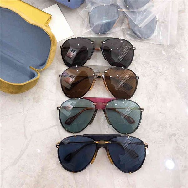 

75% off high version new ins fashion trend men's and women's sunglasses pilot driving toad sunglasses gg0740, White;black
