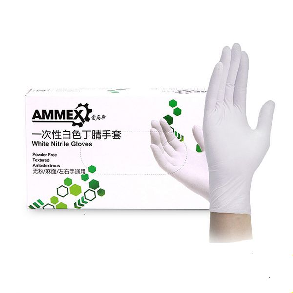 

laboratory factory dentistry safety white disposable nitrile wholesale gloves