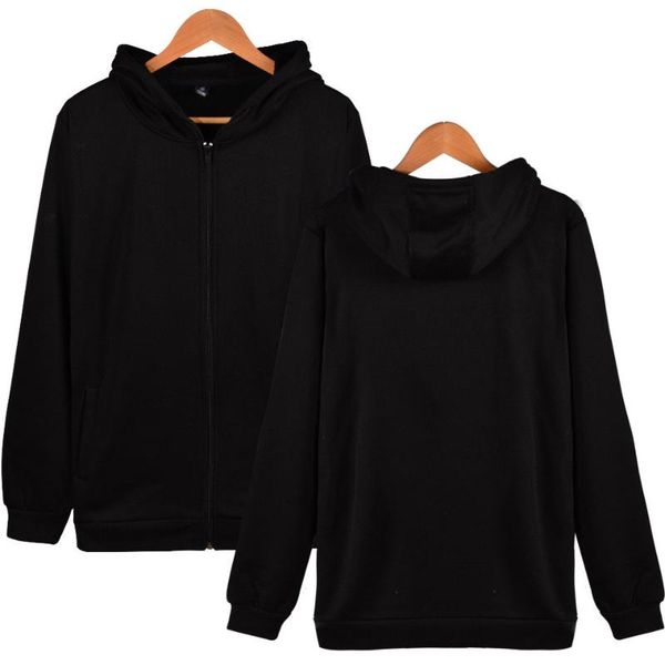 

zipper hoodies in men/women long sleeve autumn warm youth jackets, Black;brown