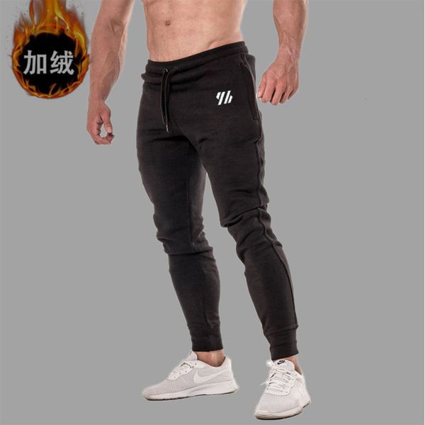 

men's muscle brothers fitness new style plush running pants casual leggings, Gray