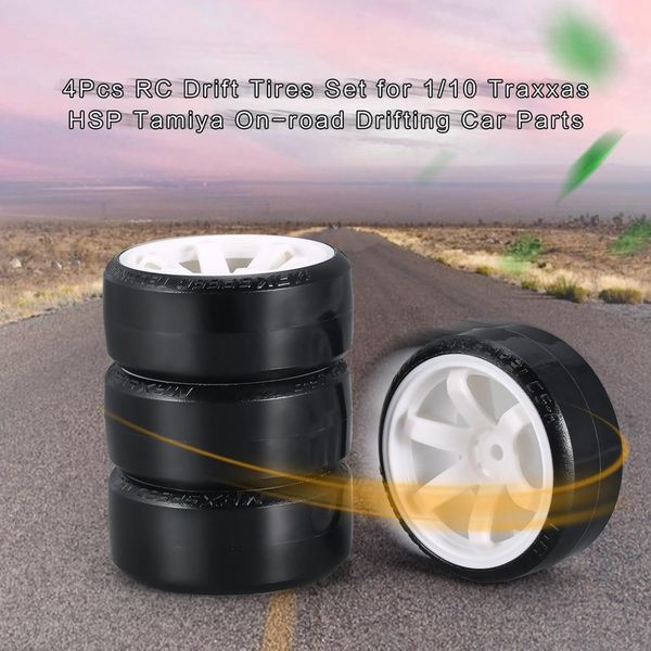 

2020 4pcs rc drifting car tire set hard plastic hard tyre set for traxxas hsp tamiya hpi on-road vehicle drifting rc car toys