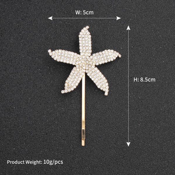 

fashion starfish austrian crystal hair clips beach wedding bride barrettes women hair jewelry accessories 2pcs lot bbyyvs lipper