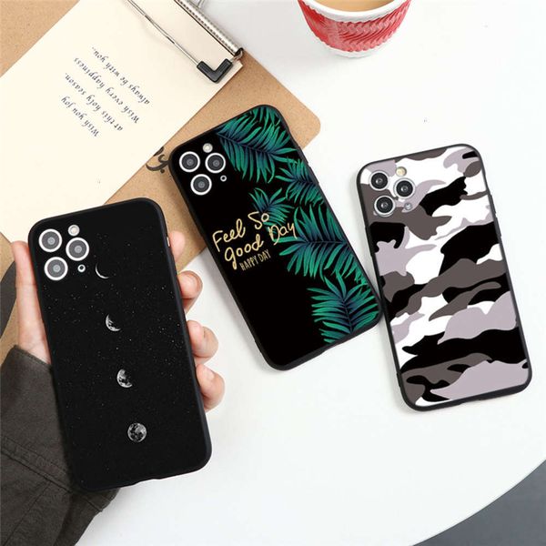

qamobile phone soft silicon sheath, camouflage sheath and blade dign and moon for vip 8 7 6s plus xr x 11 pro xs max 5s se 2020 se2 2lk