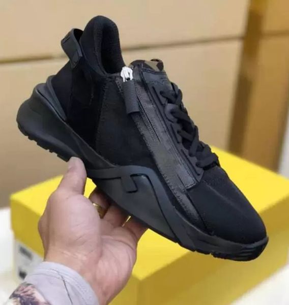 

22 suede nylon flow men sneakers casual shoes men's comfort luxury mesh light rubber sole tech fabrics skateboard outdoor nice perfect, Black